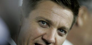 Jeremy Renner laughing