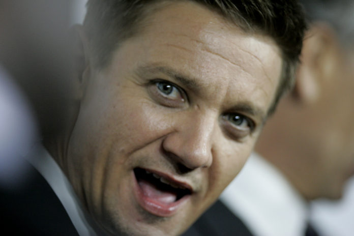 Jeremy Renner laughing