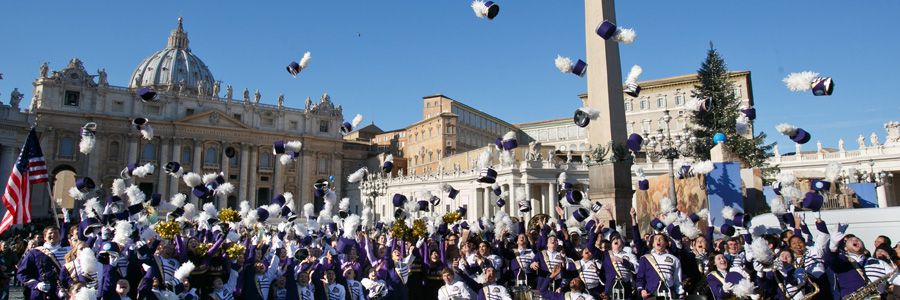 Roma, Città del Vaticano, 1 gennaio 2015, James Madison University, Marching Royal Dukes. ©Musacchio & Ianniello