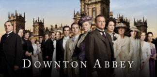Il cast di Downton Abbey nella locandina