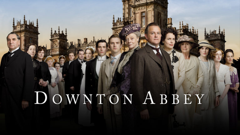 Il cast di Downton Abbey nella locandina