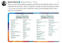 Obama condivide la playlist dell’estate 2021