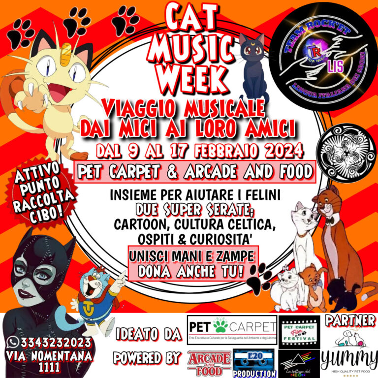 Arriva lo show Cat Music Week  in occasione della Giornata Nazionale del Gatto