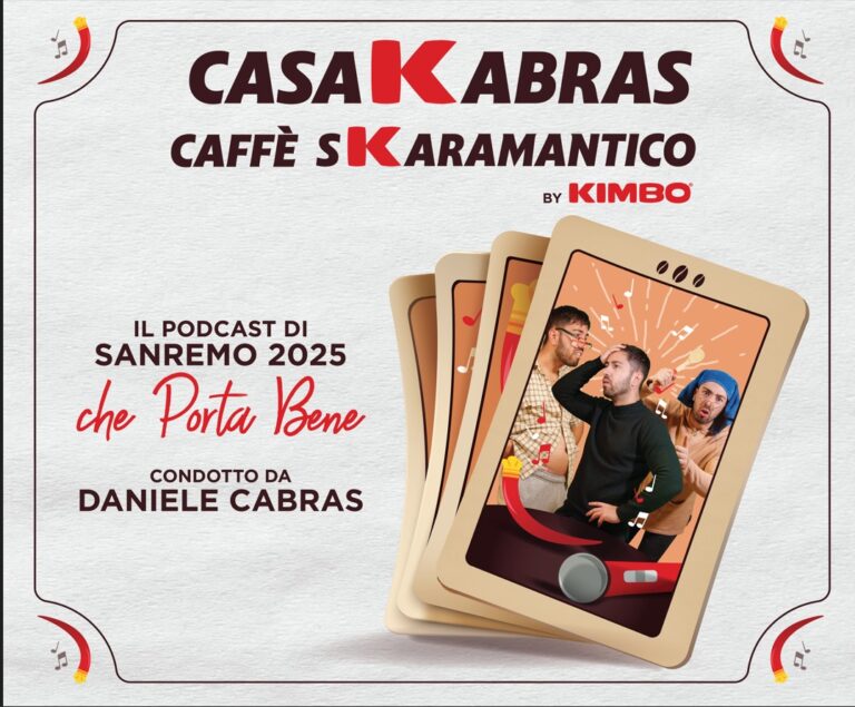 Daniele Cabras Presenta “CASA KABRAS – CAFFÈ SKARAMANTICO BY KIMBO” Durante il Festival di Sanremo