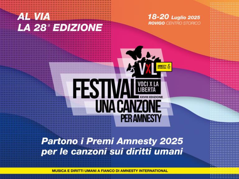 Premi Amnesty 2025 per la Musica, Al via la 28ª edizione di “Voci per la Libertà – Una Canzone per Amnesty”