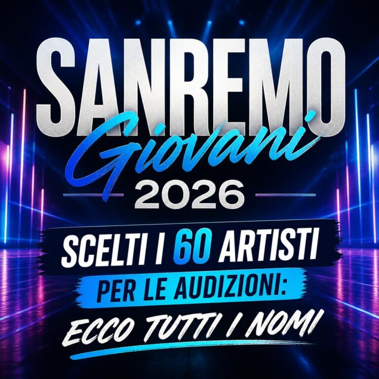 Sanremo Giovani 2026, scelti i 60 artisti per le audizioni: ecco tutti i nomi
